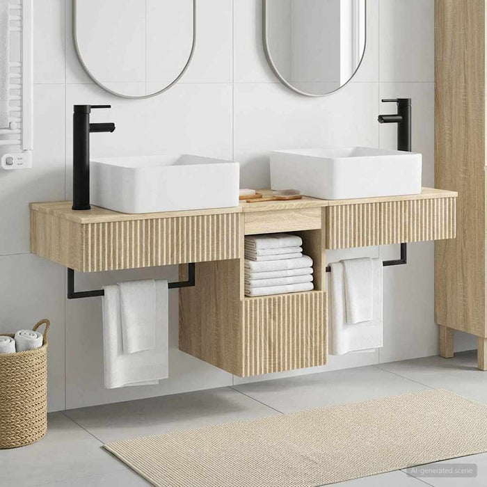 Set dulap baie 3 buc. Stejar Sonoma 53 x 35 x 39 cm WALTI