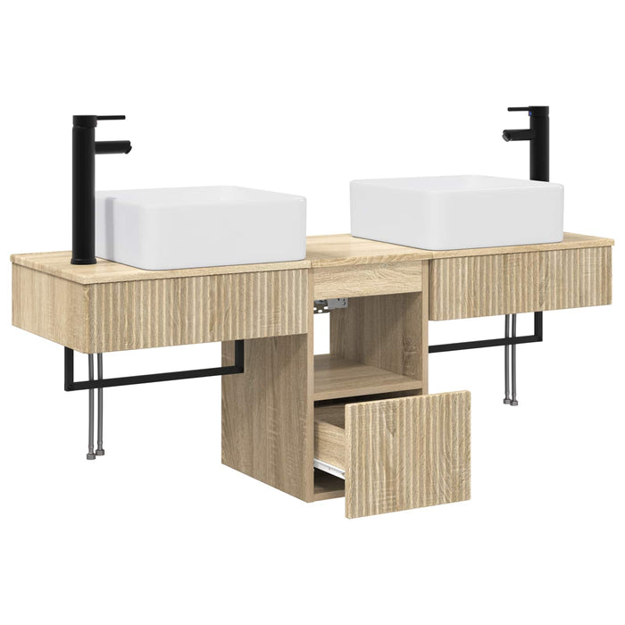 Set dulap baie 3 buc. Stejar Sonoma 53 x 35 x 39 cm WALTI