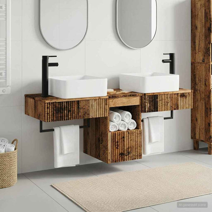 Set dulap baie 3 buc. Lemn vechi 53 x 35 x 39 cm Lemn prelucrat WALTI