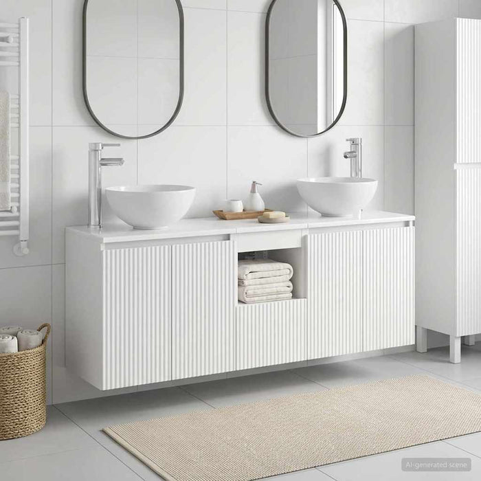 Set dulap baie 3 buc. Alb 49,5 x 35 x 63 cm Lemn prelucrat WALTI