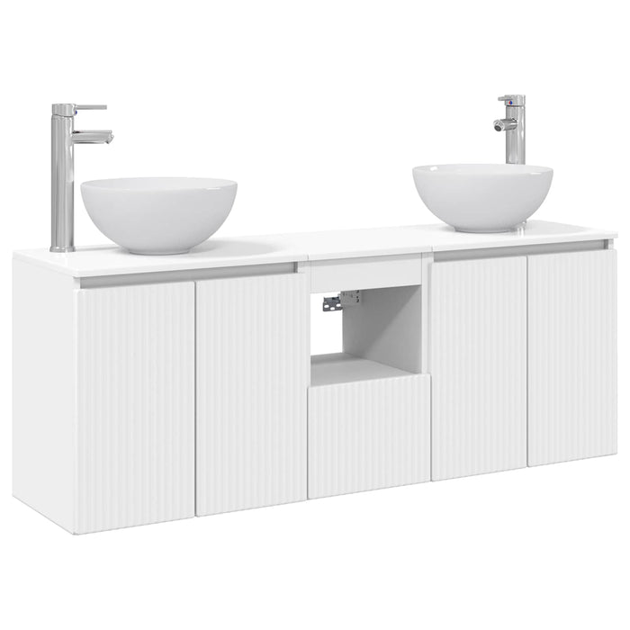 Set dulap baie 3 buc. Alb 49,5 x 35 x 63 cm Lemn prelucrat WALTI
