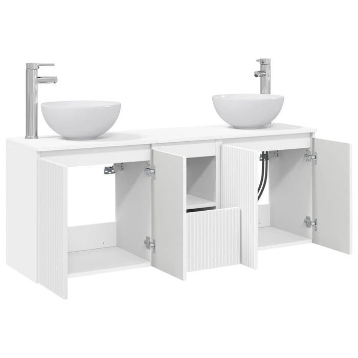 Set dulap baie 3 buc. Alb 49,5 x 35 x 63 cm Lemn prelucrat WALTI