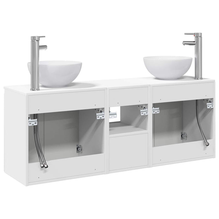 Set dulap baie 3 buc. Alb 49,5 x 35 x 63 cm Lemn prelucrat WALTI
