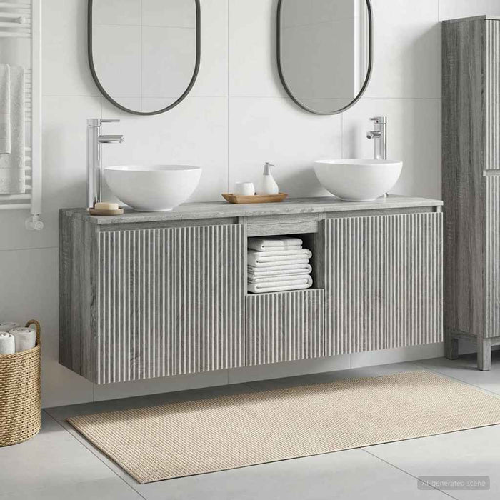 Set dulap baie 3 buc. Sonoma gri 49,5 x 35 x 63 cm WALTI