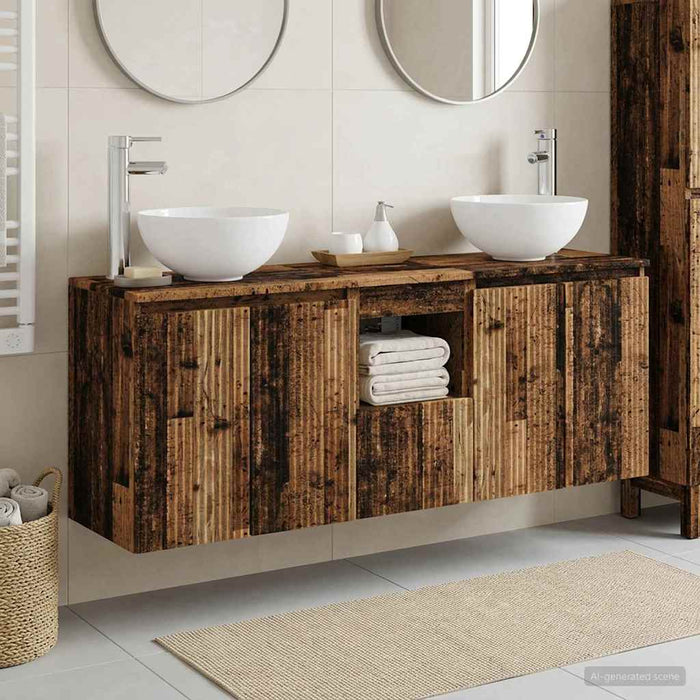 Set dulap baie 3 buc. Lemn vechi 49,5 x 35 x 63 cm WALTI