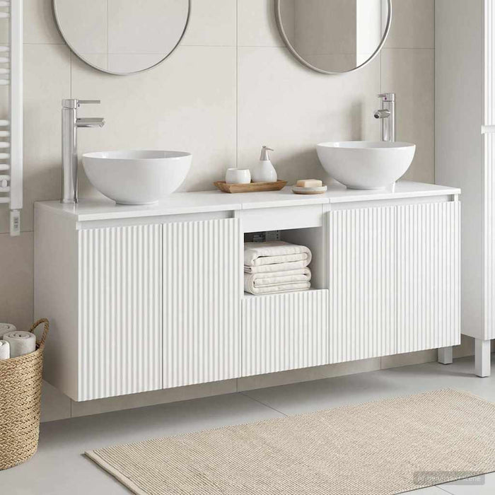 Set dulap baie 3 buc. Alb 49,5 x 41 x 64,5 cm Lemn prelucrat WALTI