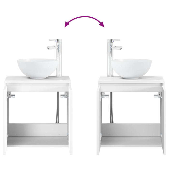 Set dulap baie 3 buc. Alb 49,5 x 41 x 64,5 cm Lemn prelucrat WALTI