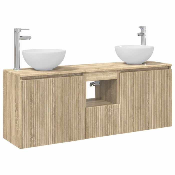 Set dulap baie 3 buc. Stejar Sonoma 49,5 x 41 x 64,5 cm WALTI
