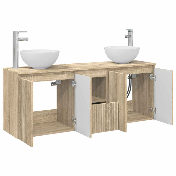 Set dulap baie 3 buc. Stejar Sonoma 49,5 x 41 x 64,5 cm WALTI