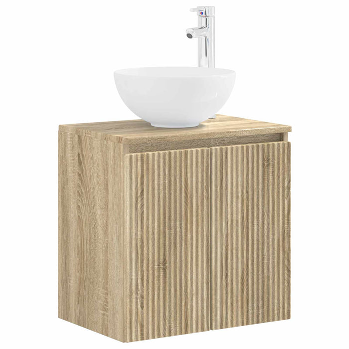 Set dulap baie 3 buc. Stejar Sonoma 49,5 x 41 x 64,5 cm WALTI