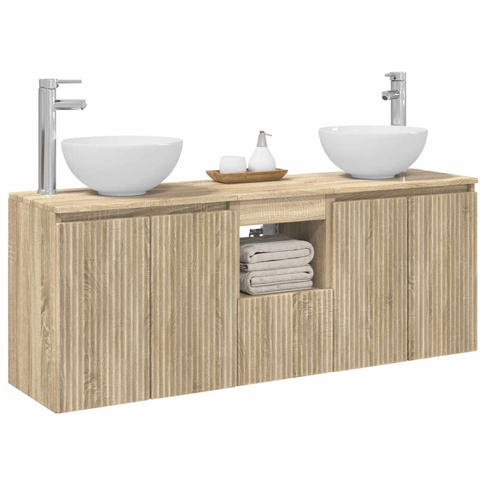 Set dulap baie 3 buc. Stejar Sonoma 49,5 x 41 x 64,5 cm WALTI
