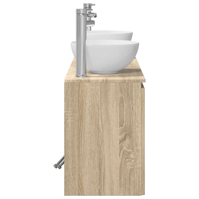 Set dulap baie 3 buc. Stejar Sonoma 49,5 x 41 x 64,5 cm WALTI