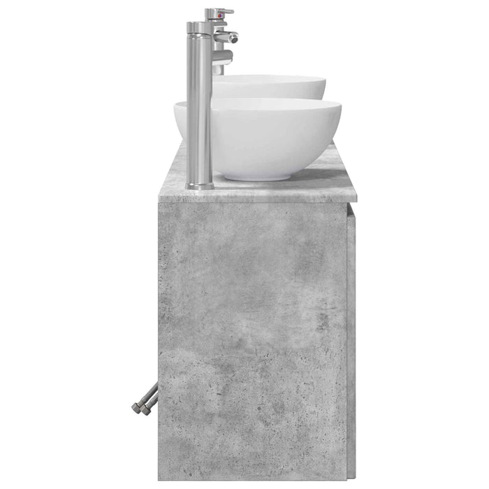 Set dulap baie 3 buc. Gri Beton 49,5 x 41 x 64,5 cm WALTI