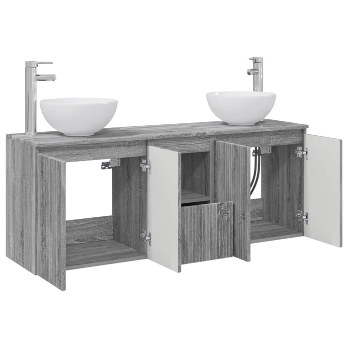 Set dulap baie 3 buc. Sonoma gri 49,5 x 41 x 64,5 cm WALTI