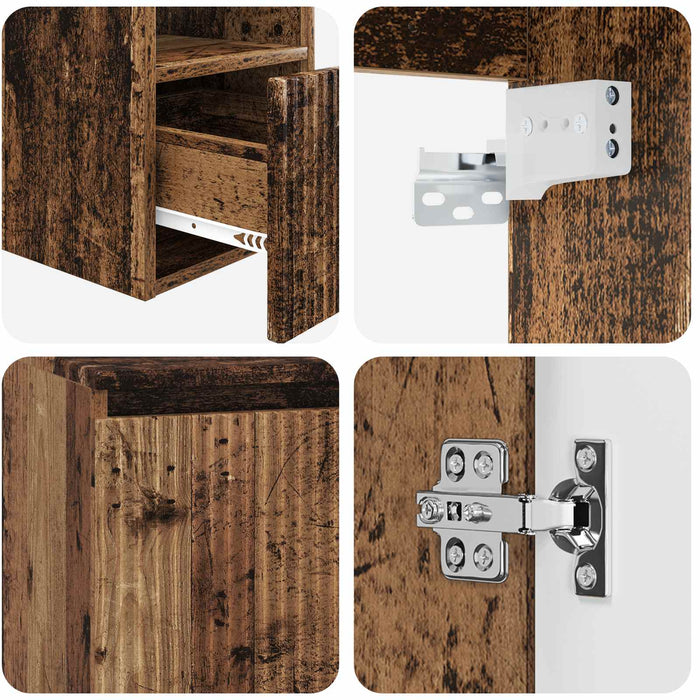 Set dulap baie 3 buc. Lemn vechi 49,5 x 41 x 64,5 cm WALTI