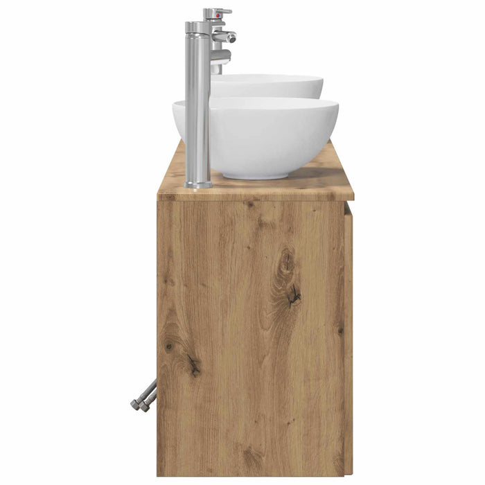 Set dulap baie 3 buc. Stejar Artizanal 49,5 x 41 x 64,5 cm WALTI