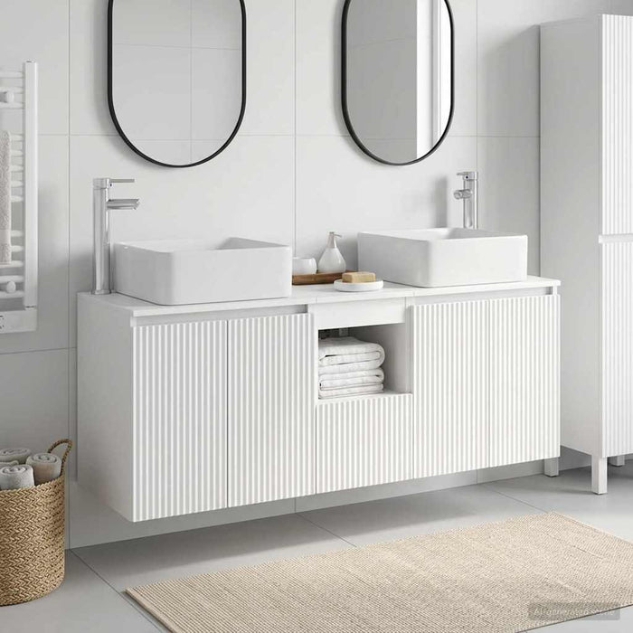 Set dulap baie 3 buc. Alb 49,5 x 41 x 63 cm Lemn prelucrat WALTI
