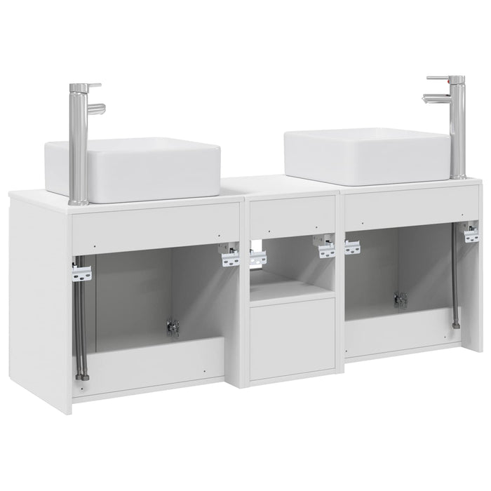 Set dulap baie 3 buc. Alb 49,5 x 41 x 63 cm Lemn prelucrat WALTI