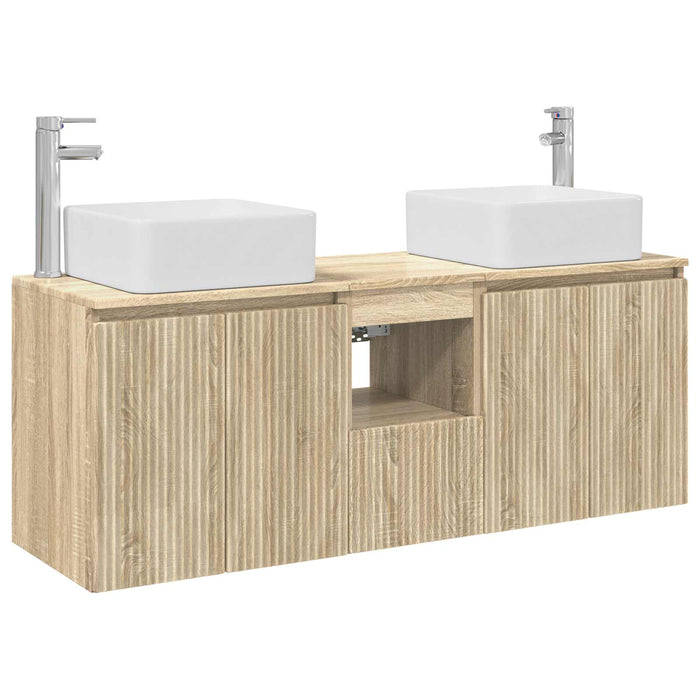 Set dulap baie 3 buc. Stejar Sonoma 49,5 x 41 x 63 cm WALTI