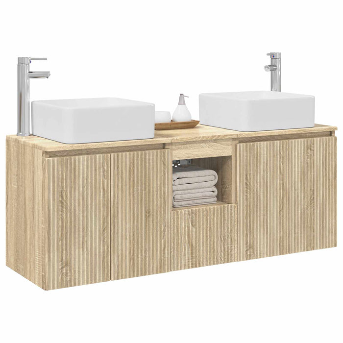 Set dulap baie 3 buc. Stejar Sonoma 49,5 x 41 x 63 cm WALTI