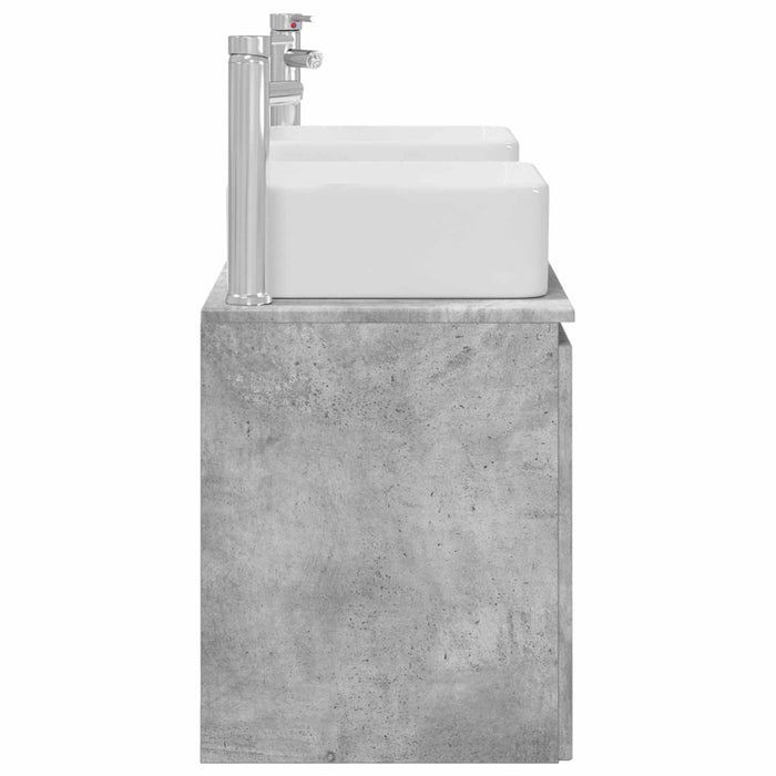 Set dulap baie 3 buc. Gri Beton 49,5 x 41 x 63 cm WALTI