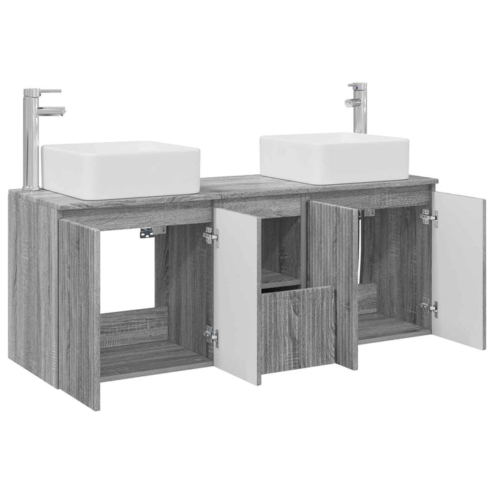 Set dulap baie 3 buc. Sonoma gri 49,5 x 41 x 63 cm WALTI