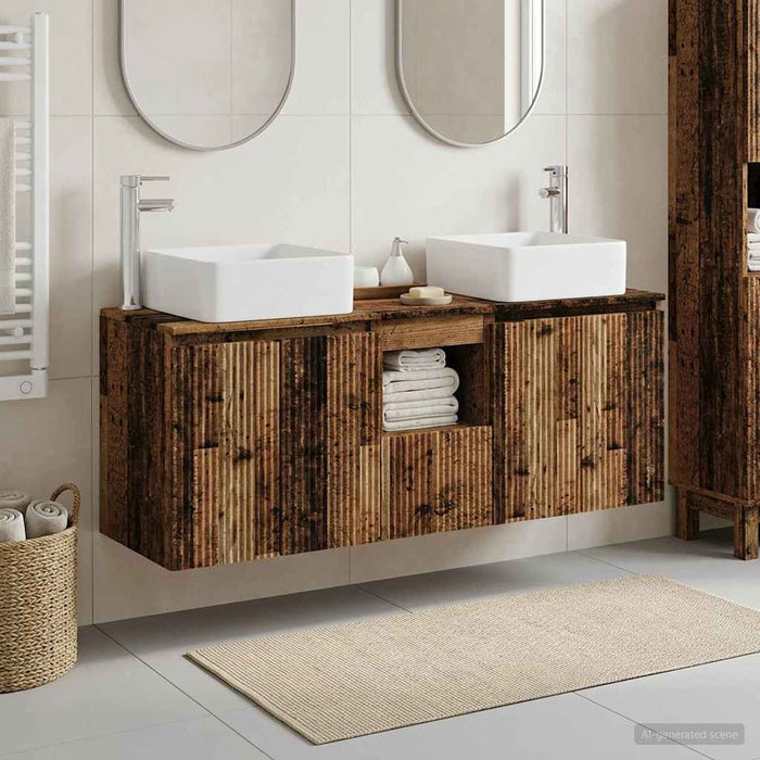 Set dulap baie 3 buc. Lemn vechi 49,5 x 41 x 63 cm WALTI