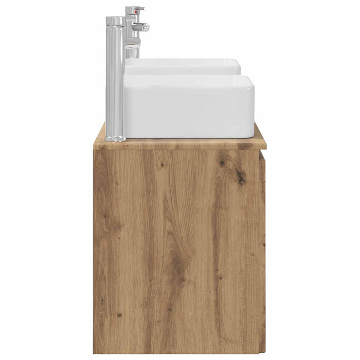Set dulap baie 3 buc. Stejar Artizanal 49,5 x 41 x 63 cm WALTI