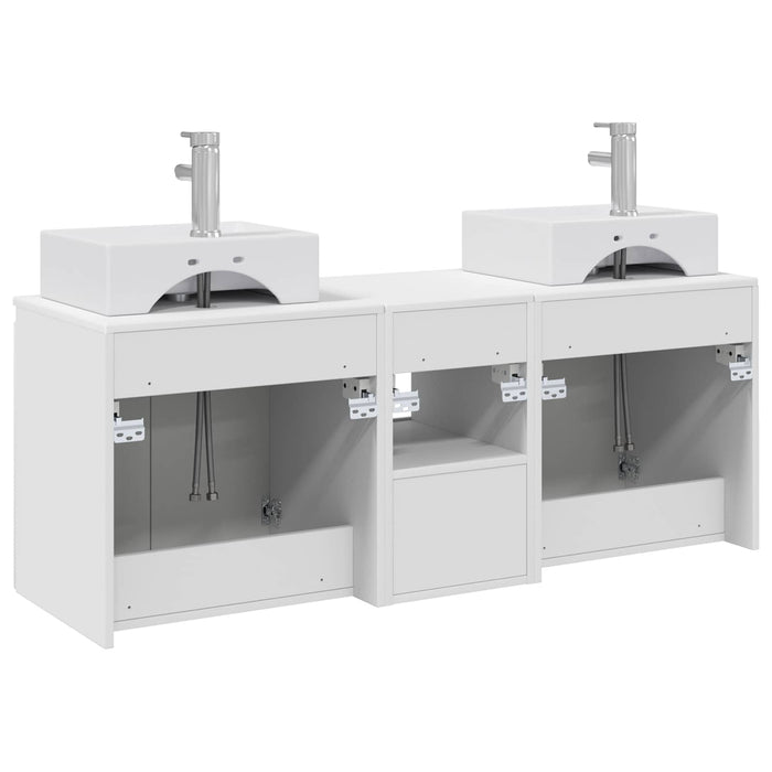 Set dulap baie 3 buc. Alb 49,5 x 41 x 62,5 cm Lemn prelucrat WALTI