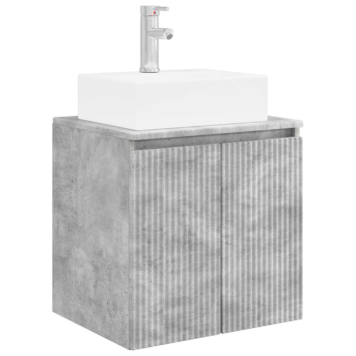 Set dulap baie 3 buc. Gri Beton 49,5 x 41 x 62,5 cm WALTI