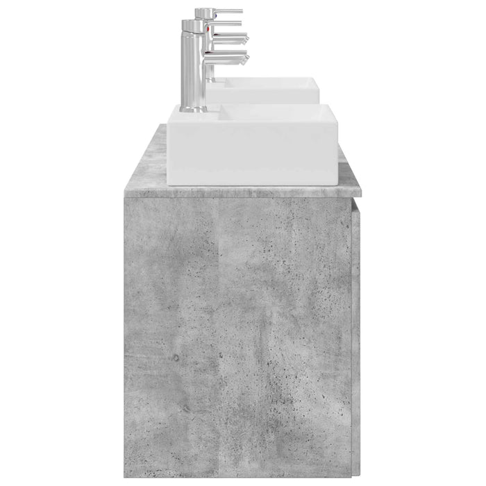Set dulap baie 3 buc. Gri Beton 49,5 x 41 x 62,5 cm WALTI