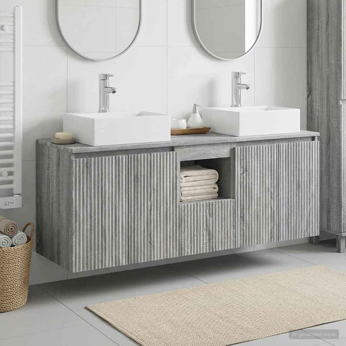 Set dulap baie 3 buc. Sonoma gri 49,5 x 41 x 62,5 cm WALTI