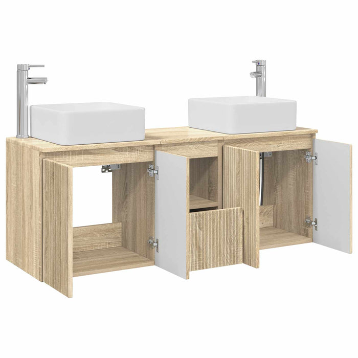 Set dulap baie 3 buc. Stejar Sonoma 53 x 35 x 63 cm WALTI