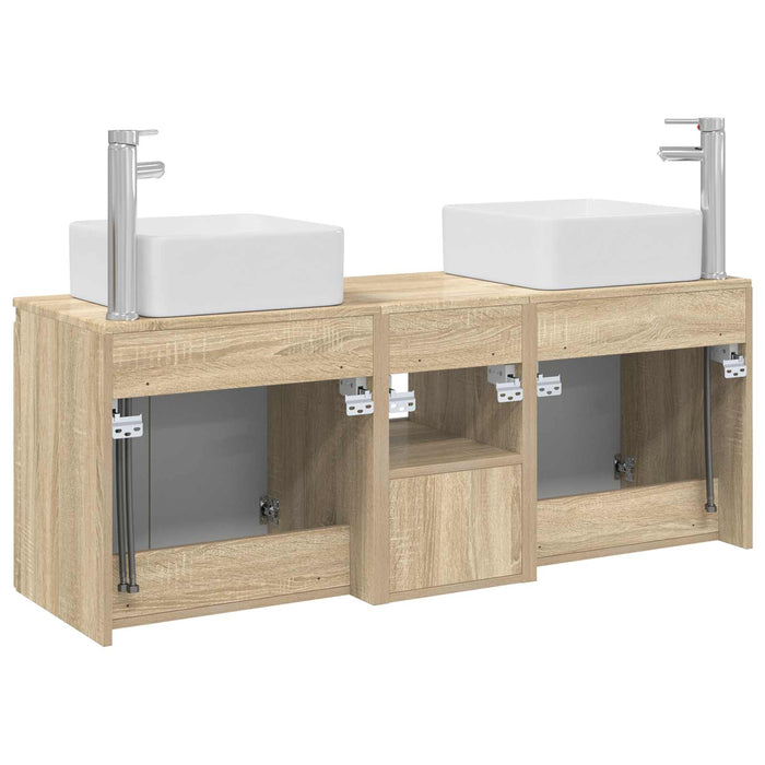 Set dulap baie 3 buc. Stejar Sonoma 53 x 35 x 63 cm WALTI