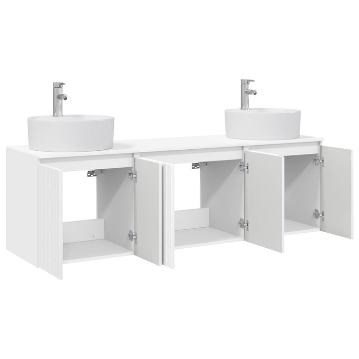 Set dulap baie 3 buc. Alb 49,5 x 44,5 x 65 cm Lemn prelucrat WALTI