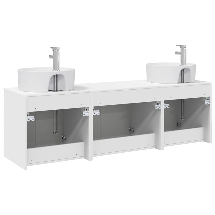 Set dulap baie 3 buc. Alb 49,5 x 44,5 x 65 cm Lemn prelucrat WALTI