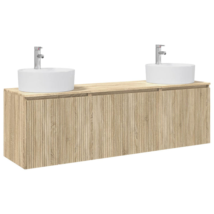 Set dulap baie 3 buc. Stejar Sonoma 49,5 x 44,5 x 65 cm WALTI
