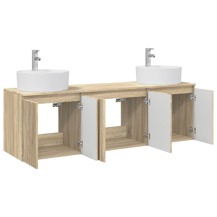 Set dulap baie 3 buc. Stejar Sonoma 49,5 x 44,5 x 65 cm WALTI