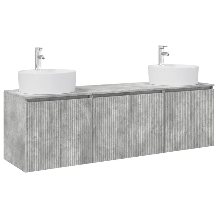 Set dulap baie 3 buc. Gri Beton 49,5 x 44,5 x 65 cm WALTI