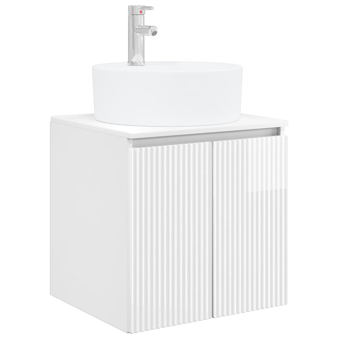 Set dulap baie 3 buc. Alb foarte lucios 49,5 x 44,5 x 65 cm WALTI