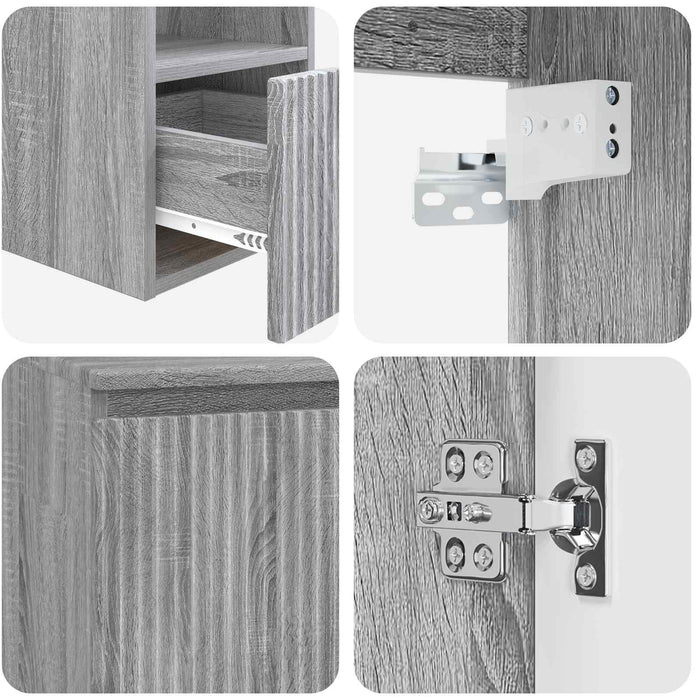 Set dulap baie 3 buc. Sonoma gri 49,5 x 44,5 x 65 cm WALTI