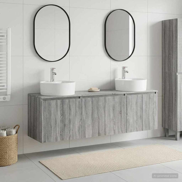 Set dulap baie 3 buc. Sonoma gri 49,5 x 44,5 x 65 cm WALTI