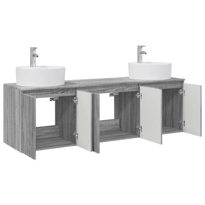 Set dulap baie 3 buc. Sonoma gri 49,5 x 44,5 x 65 cm WALTI