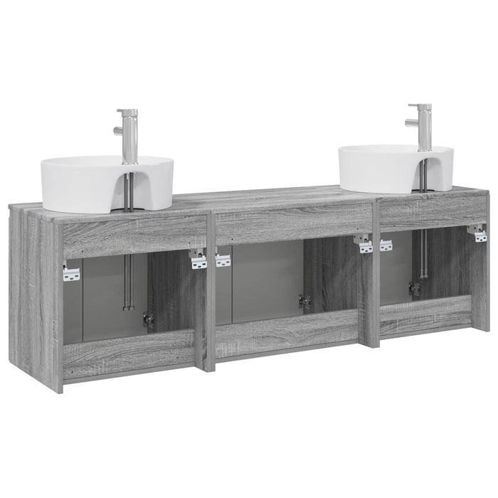 Set dulap baie 3 buc. Sonoma gri 49,5 x 44,5 x 65 cm WALTI