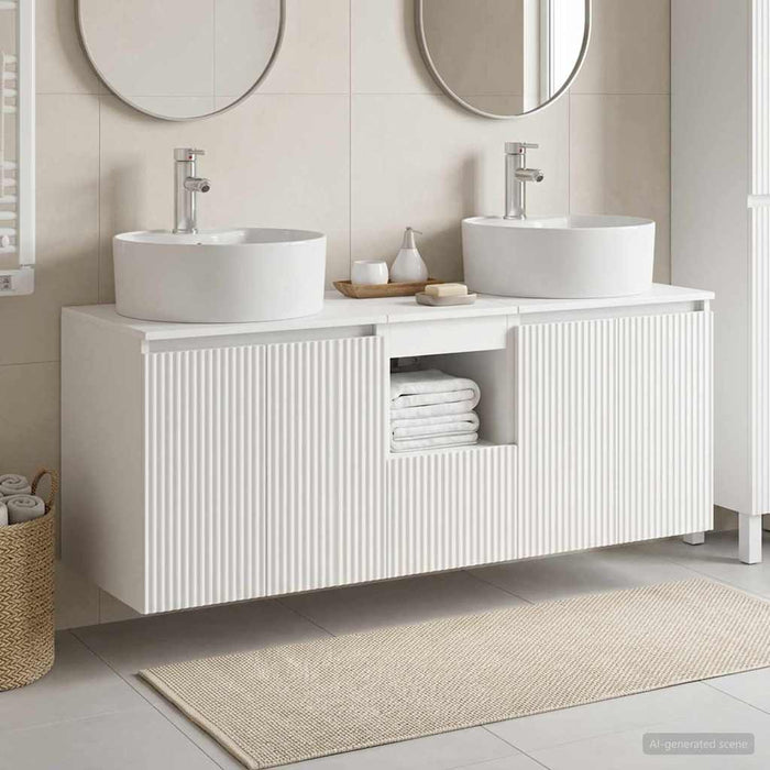 Set dulap baie 3 buc. Alb 49,5 x 44,5 x 65 cm Lemn prelucrat WALTI