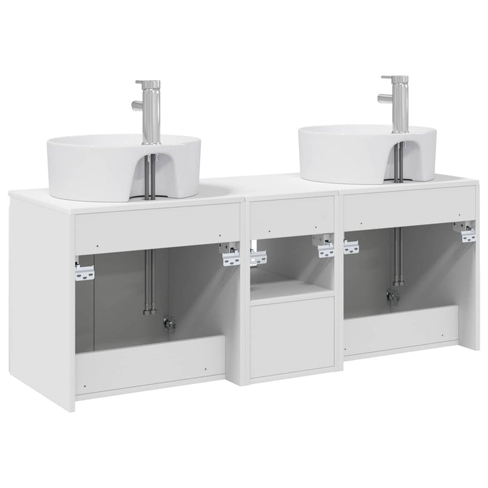 Set dulap baie 3 buc. Alb 49,5 x 44,5 x 65 cm Lemn prelucrat WALTI