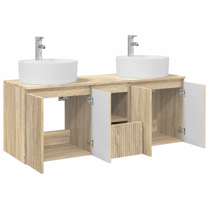 Set dulap baie 3 buc. Stejar Sonoma 49,5 x 44,5 x 65 cm WALTI
