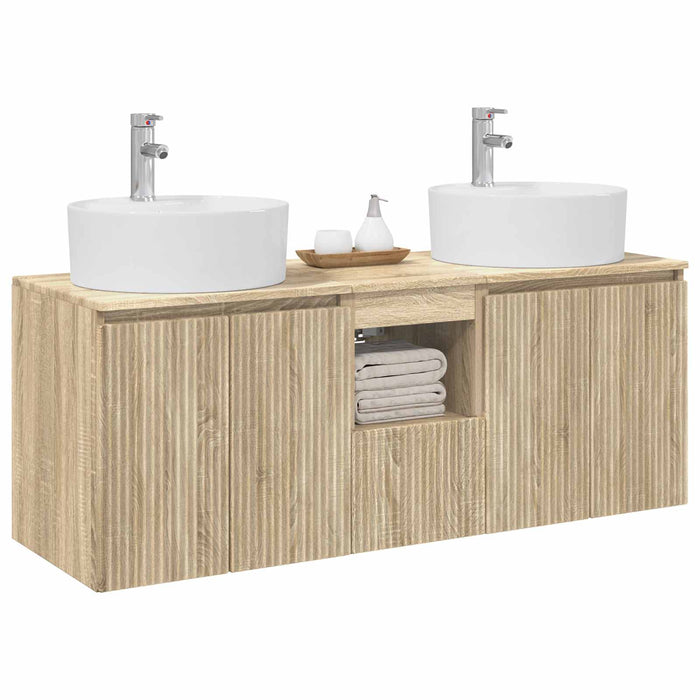 Set dulap baie 3 buc. Stejar Sonoma 49,5 x 44,5 x 65 cm WALTI