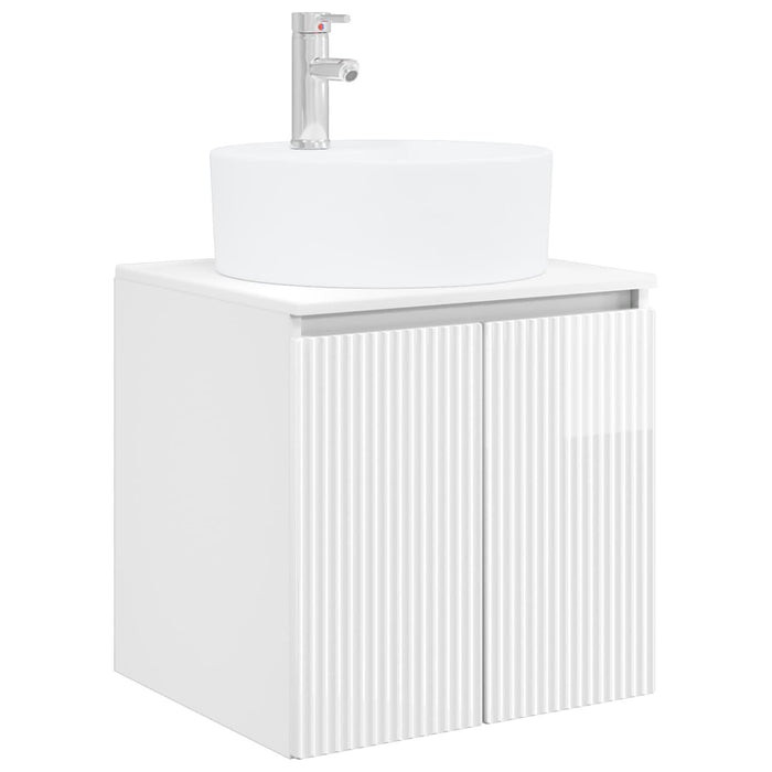 Set dulap baie 3 buc. Alb foarte lucios 49,5 x 44,5 x 65 cm WALTI