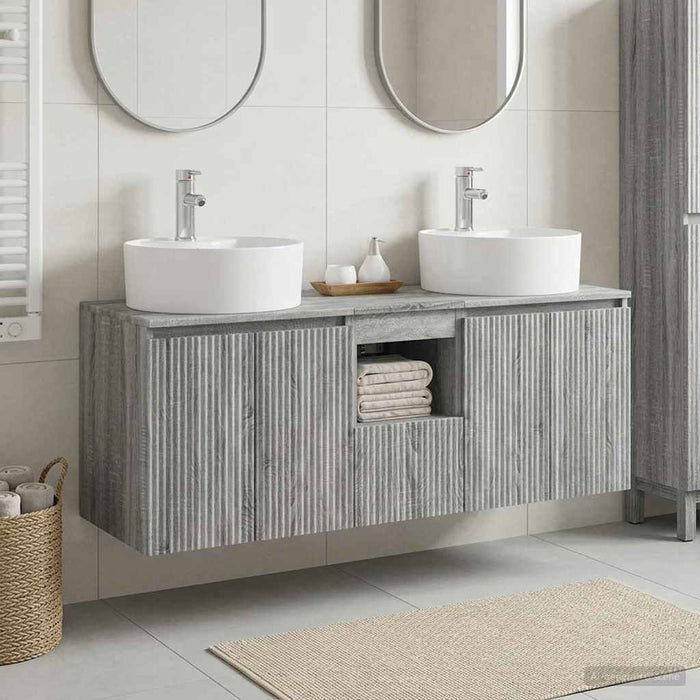 Set dulap baie 3 buc. Sonoma gri 49,5 x 44,5 x 65 cm WALTI